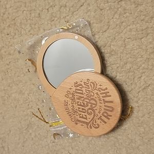 These Hollow Vows Wooden Swivel Pocket Mirror